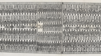 cross section drawing of ship carrying enslaved people