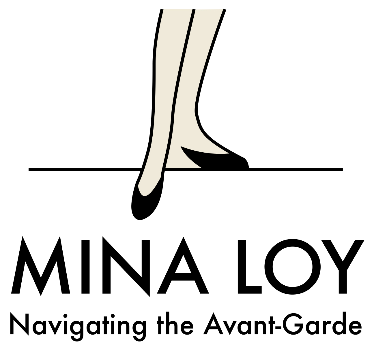 website logo, pointed feet