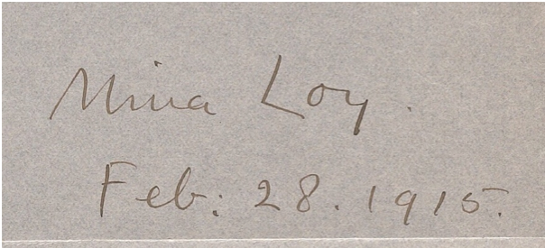 Signature - Mina Loy