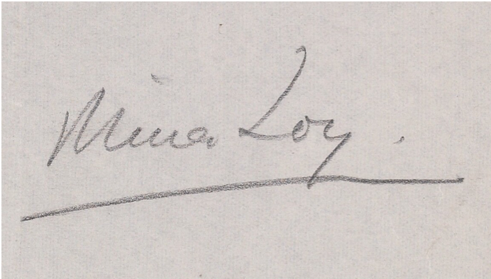 Signature - Mina Loy