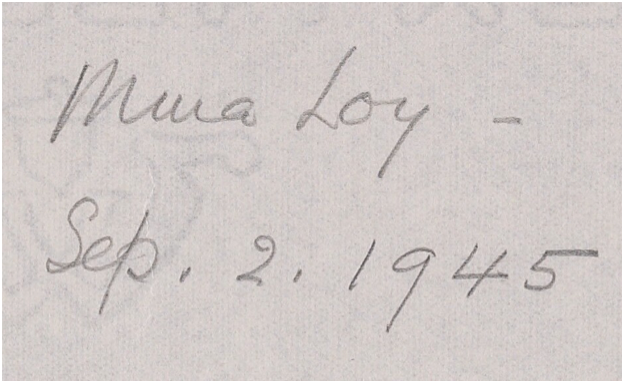 Signature - Mina Loy