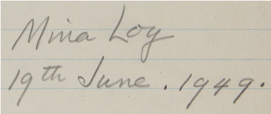 Signature - Mina Loy