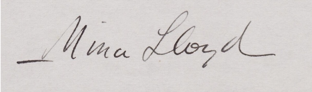 Signature - Mina Loy