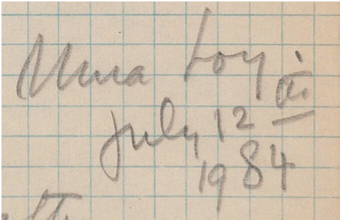 Signature - Mina Loy